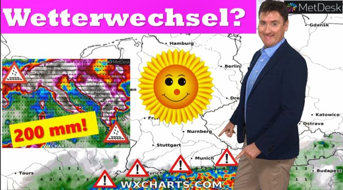 SiLand unter im Südeuropa: über 200 Liter Regen! Dauersonne und kein Ende in Deutschland!