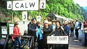 Am 27. Mai 1983 ist der letzte Personenzug von Calw nach Weil der Stadt gefahren - jetzt rückt ein Neustart in greifbare Nähe Foto: Württembergische  Schwarzwaldbahn