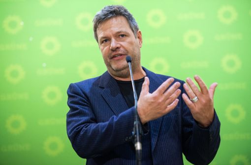 Grünen-Chef Habeck freut sich über den Wahlerfolg. Foto: dpa