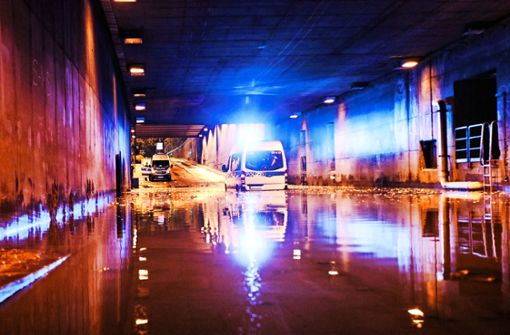 Tunnels in der Innenstadt sind vollgelaufen – wie gut können Stuttgarts Tunnels die Wasserfluten schlucken? Foto: 7aktuell/Kevin Lermer