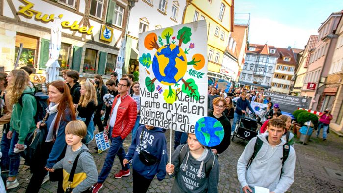 Eine neue Generation demonstriert fürs Klima in Esslingen