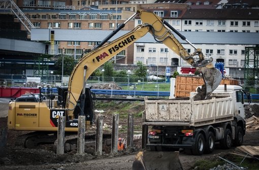 Die Arbeiten für den Tiefbahnhof in Stuttgart haben begonnen. Die Gegner wollen, dass die Stadt aus der Finanzierung aussteigt Foto: Lichtgut/Leif Piechowski