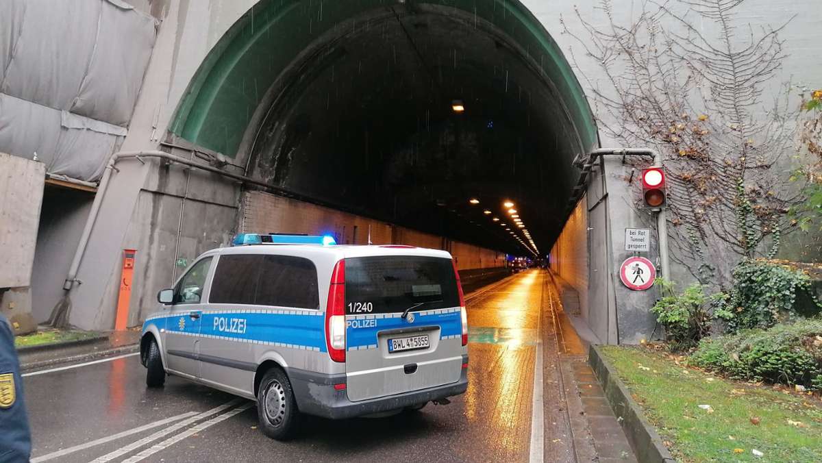 Stuttgart-Mitte: Wagenburgtunnel war nach Auffahrunfall gesperrt