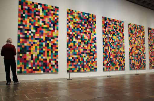 In den USA zu sehen: Gerhard Richters Farbtafeln „4900 Colours“ in der aktuellen Ausstellung im Met Breuer in New York Foto: dpa/Christina Horsten
