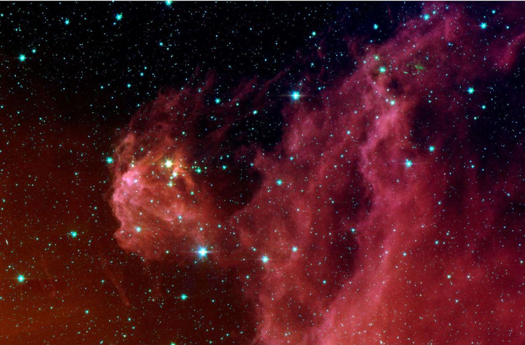 Das von der US-Raumfahrtbehörde Nasa veröffentlichte Foto des Spitzer Space Telescope zeigt junge  Sterne im Sternbild Orion. Foto: Ã­sica Fundamental