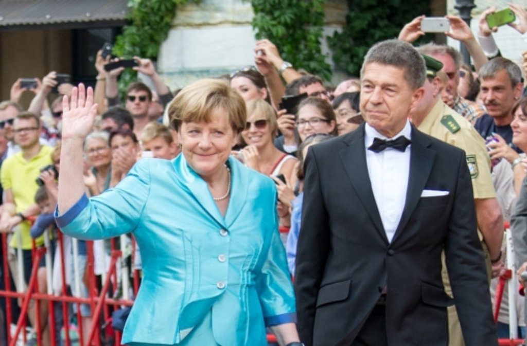 Angela Merkel sichtlich entspannt in Bayreuth bei den Richard-Wagner-Festspielen