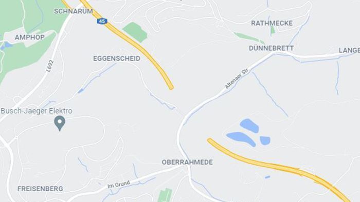 Google Maps löscht Autobahnabschnitt