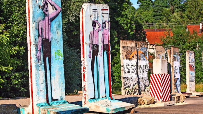 Die Berliner Mauer steht am Butzbach
