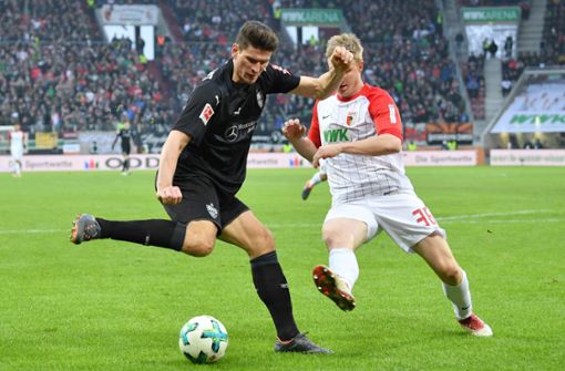 Treffsicher: am 18. Februar 2018 erzielte Mario Gomez (links) beim FC Augsburg das Siegtor zum 1:0 für den VfB Stuttgart. Foto: Getty