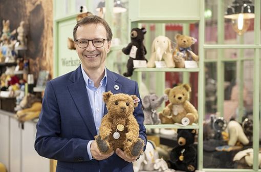 Steiff-Chef Dirk Petermann   sieht  für das Unternehmen enormes Wachstumspotenzial – nicht nur mit Teddybären. Foto: Steiff