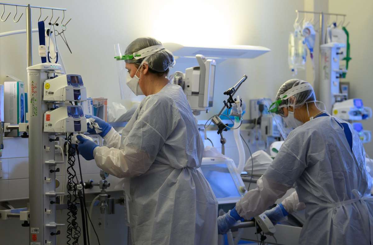 Die Marke von 250 Covid-Patienten auf Intensivstationen ist in Baden-Württemberg überschritten worden. Foto: dpa/Robert Michael