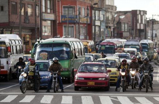 Werktags sind die Straßen voll in Bogota. Foto: Photothek via Getty Images