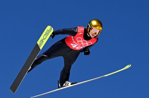 Katharina Althaus hat gute Chancen auf eine Medaille. Foto: AFP/CHRISTOF STACHE