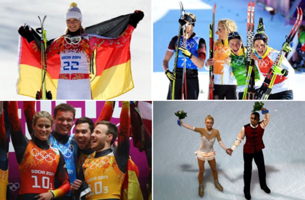 Hier alle deutschen Medaillengewinner in Sotschi zum Durchklicken. Foto: Getty Images | Montage: SIR