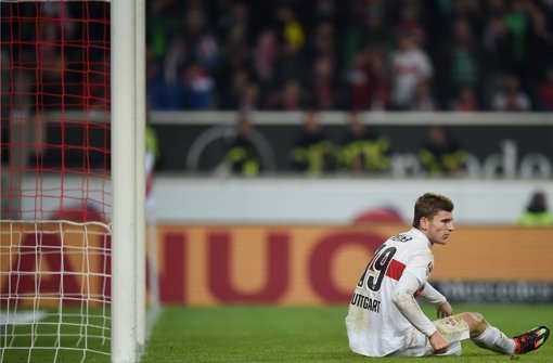 Verpasste Chance durch Timo Werner: Der VfB Stuttgart kommt aus dem Keller der Bundesliga nicht heraus. Foto: Getty