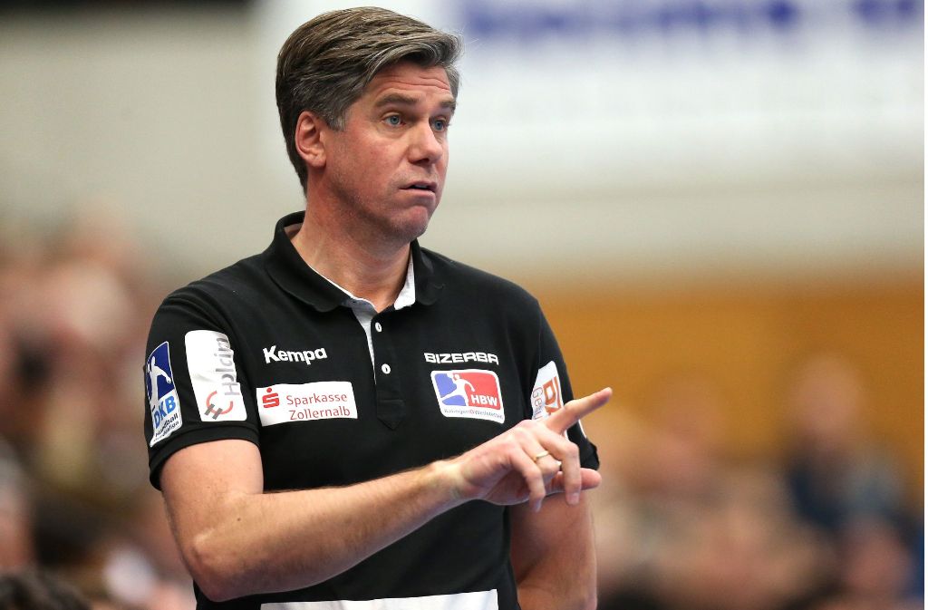 War bisher weder als Spieler noch als Trainer in der Porsche-Arena: Balingens Trainer Runar Sigtryggsson. Foto: Pressefoto Baumann