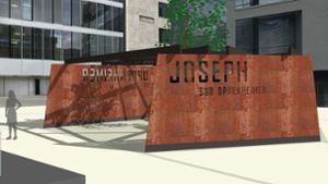 Das Modell für die künftige Erinnerungsstätte auf dem Joseph-Süß-Oppenheimer-Platz. Foto: Design & mehr