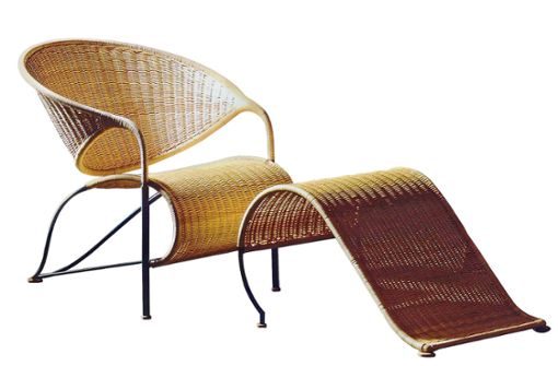 Zeitloses Möbeldesign mit Geflecht auf Stahlrohrrahmen Foto: Siegried Katz, Flechtmanufaktur Katz
