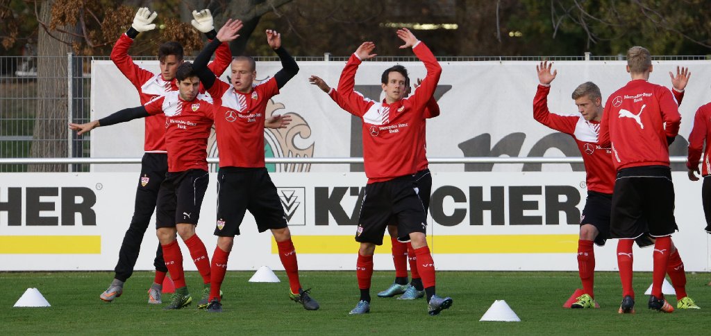 Der VfB Stuttgart beim Training.