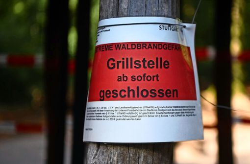 In Stuttgart dürfen Grillstellen derzeit wegen Waldbrandgefahr nicht benutzt werden. Foto: dpa