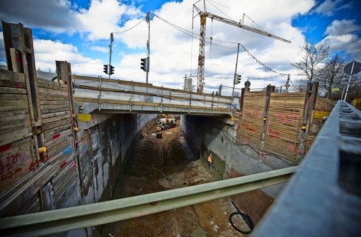 Die U-12-Trasse zwischen Hallschlag und Aubrückekommt voran Foto: Lichtgut/Max Kovalenko