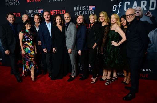 Die Schauspieler der letzten Staffel der Netflix-Serie House of Cards auf dem roten Teppich in Los Angeles. Foto: AFP