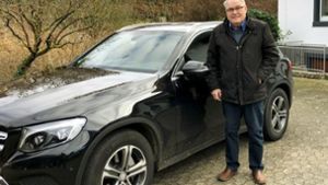 Fritz Gieck und sein Mercedes GLC 220 Diesel. Gelingt der Nachweis, dass Daimler Schummelsoftware verbaut hat? Foto: Markus Grabitz