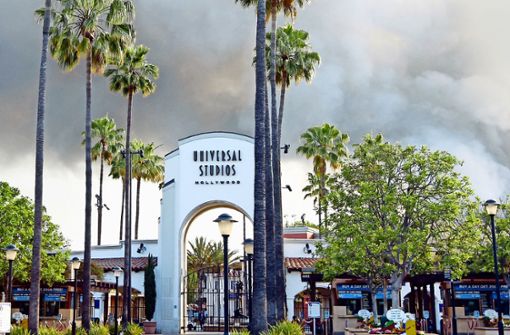 Die Universal-Studios 2008 während des Brandes. Foto: AP