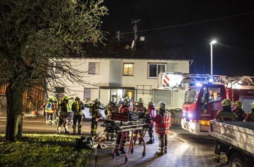 Bei  einem Brand in Althütte ist eine Frau schwer verletzt worden. Foto: 7aktuell.de/Simon Adomat