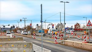 Baustelle an der Plana-Kreuzung in Böblingen: Kreuzung wird ein letztes Mal gesperrt