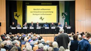 In der Hohensteinhalle standen die Bürgermeister Rede und Antwort. Foto: Stadt Stuttgart/Ferdinando Iannone
