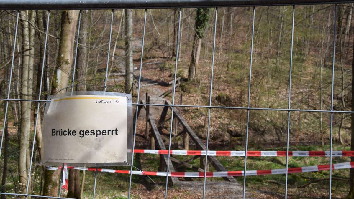 Katzenbachsee in Stuttgart-West: Ärger über abmontierte Brücke