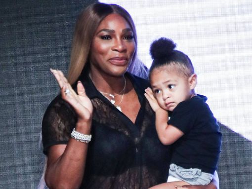 Serena Williams mit ihrem ersten Kind, Tochter Olympia. Foto: imago/NurPhoto