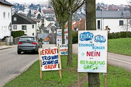 Die Anwohner der  Stadtteile Serach und Hohenkreuz kämpfen gegen die Bebauung des  Naherholungsgebiets Greut. Foto: Horst Rudel