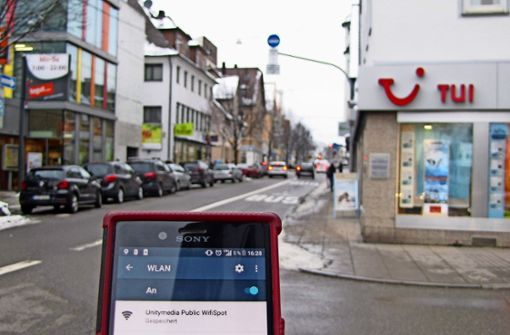 Auch in der Degerlocher Epplestraße hat Unitymedia einen Hotspot eingerichtet. Foto: Gabriel Bock