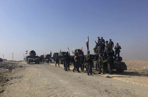 Irakische Truppen rücken erstmals in den Westteil der Stadt Mossul ein. Foto: AP
