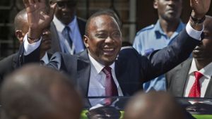 Kenias umstrittener Staatschef Uhuru  Kenyatta Foto: AP
