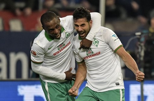 Werder Bremen hat das Auswärtsspiel bei Schalke 04 mit 3:1 gewonnen. Foto: AP