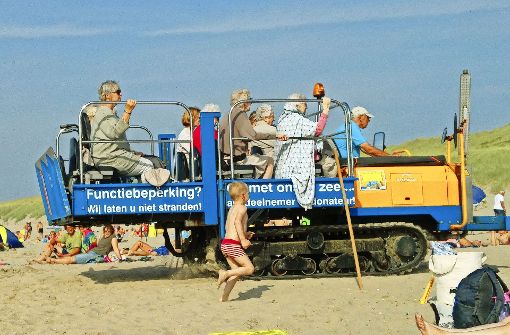 So werden in den Niederlanden Gehbehinderte transportiert Foto: Pfefferle