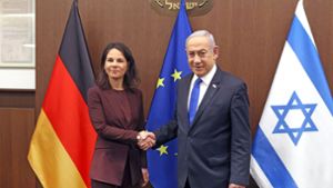 Bundesaußenministerin Annalena Baerbock und Israels Premier Benjamin Netanjahu trafen sich am Mittwoch in Jerusalem. Foto: Ilia Yefimovich/dpa