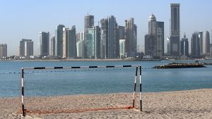 Auch in Doha, der Hauptstadt von Katar, wird für die WM gebaut. Foto: dpa