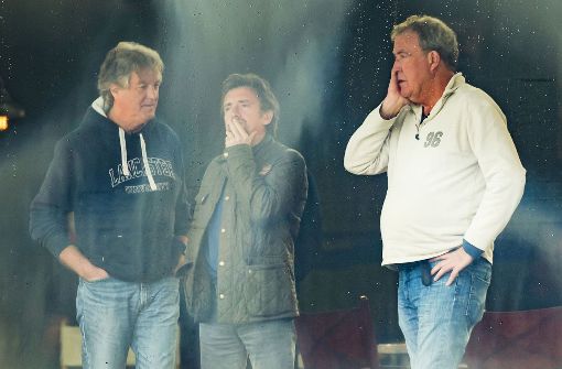 James May (l.), Richard Hammond (Mitte) und Jeremy Clarkson moderieren „The Grand Tour“. Foto: PA