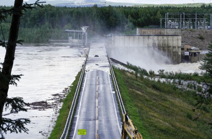 Wo sind die Überschwemmungen  in Norwegen?