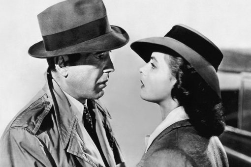 Schau mir in die Augen, Kleines: Humphrey Bogart und Ingrid Bergman, das tragische Paar aus Casablanca, gehören seit 70 Jahren zu den schönsten Filmpaaren. Foto: dpa