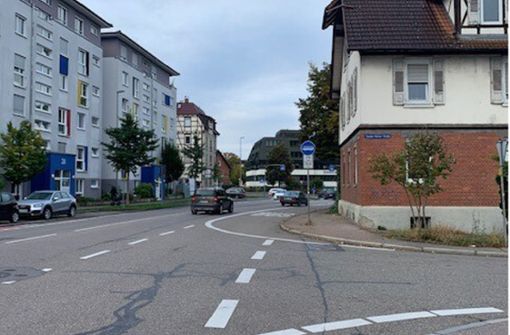 Hätten Sie den Radweg entdeckt? Eindruck von der Gmünder Straße in Schorndorf Foto: Franziska/Schmock