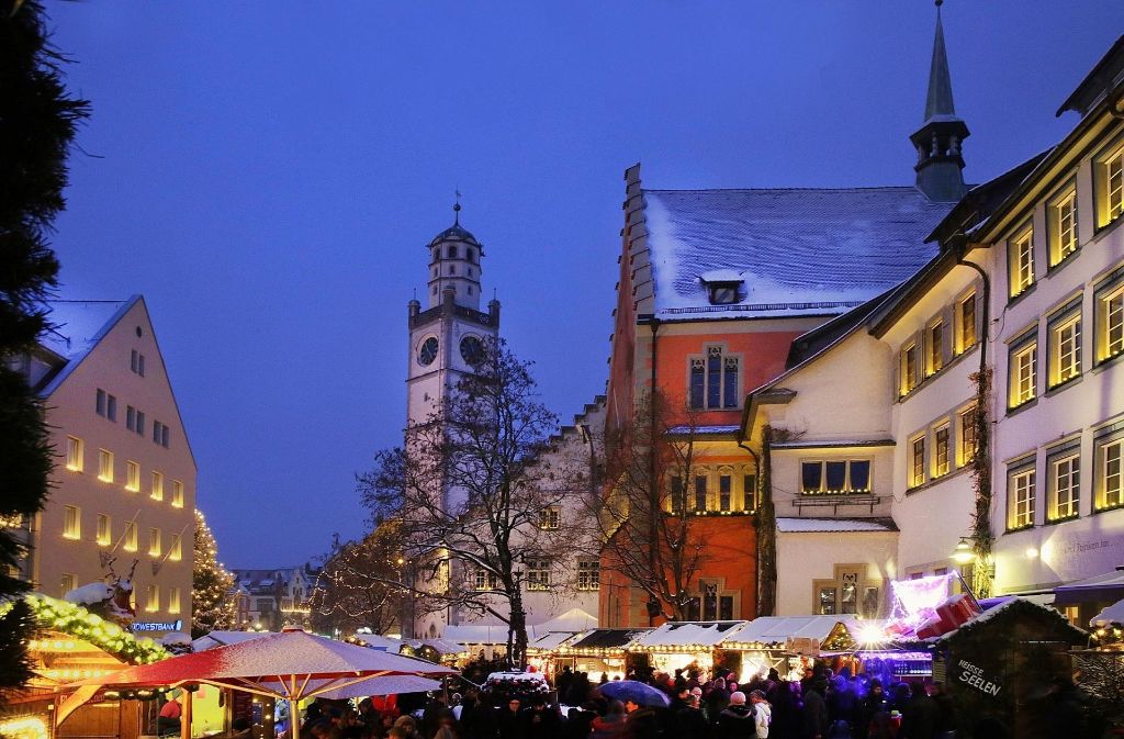 Der Christkindlesmarkt in Ravensburg wird von vielen tausend Menschen besucht. Foto: Oberschwaben Touristik
