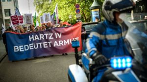 Protest vor der Corona-Pandemie: Hartz IV ist seit der Entstehung des Gesetzes hochumstritten. Foto: dpa/Sina Schuldt