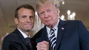 Trump schwärmte nur kurz von seinem französischen Kollegen Emmanuel Macron Foto: AP