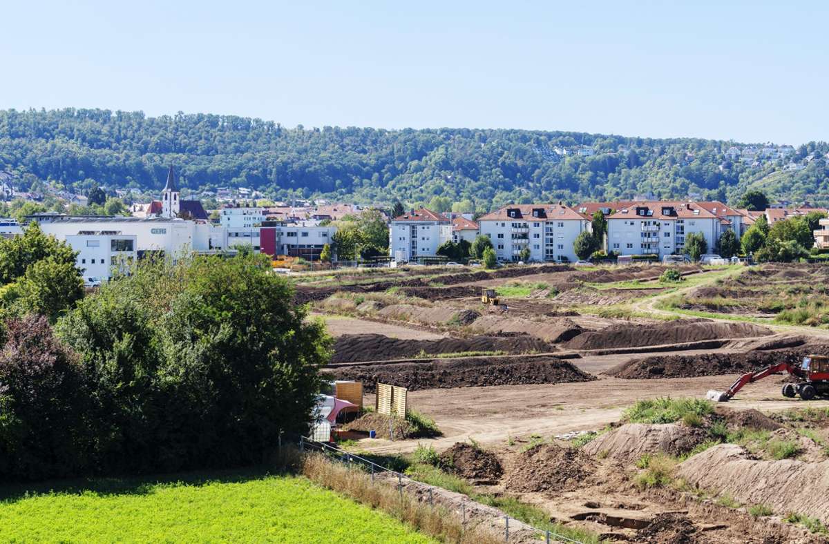 Blick auf das künftige Baugebiet Bruhweg II in Gerlingen
