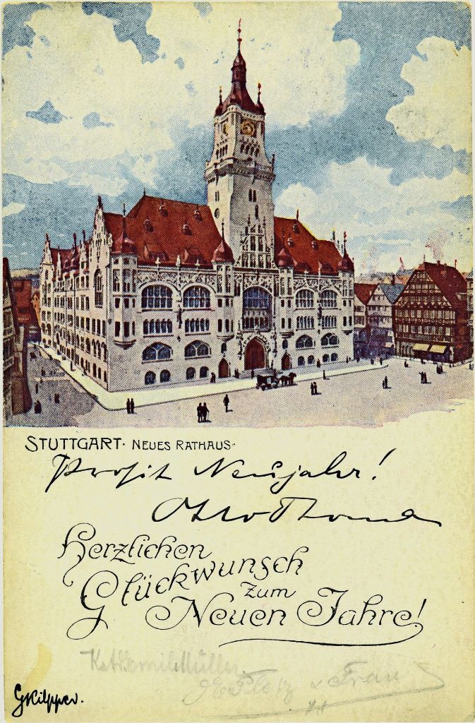 So schön war das Stuttgarter Rathaus vor der Kriegszerstörung.